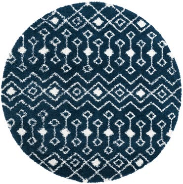  10' x 10' Moroccan Trellis Shag Round Rug