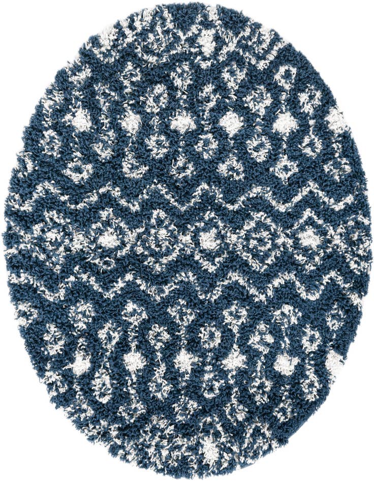 Detail image of  3' x 3' Moroccan Trellis Shag Round Rug