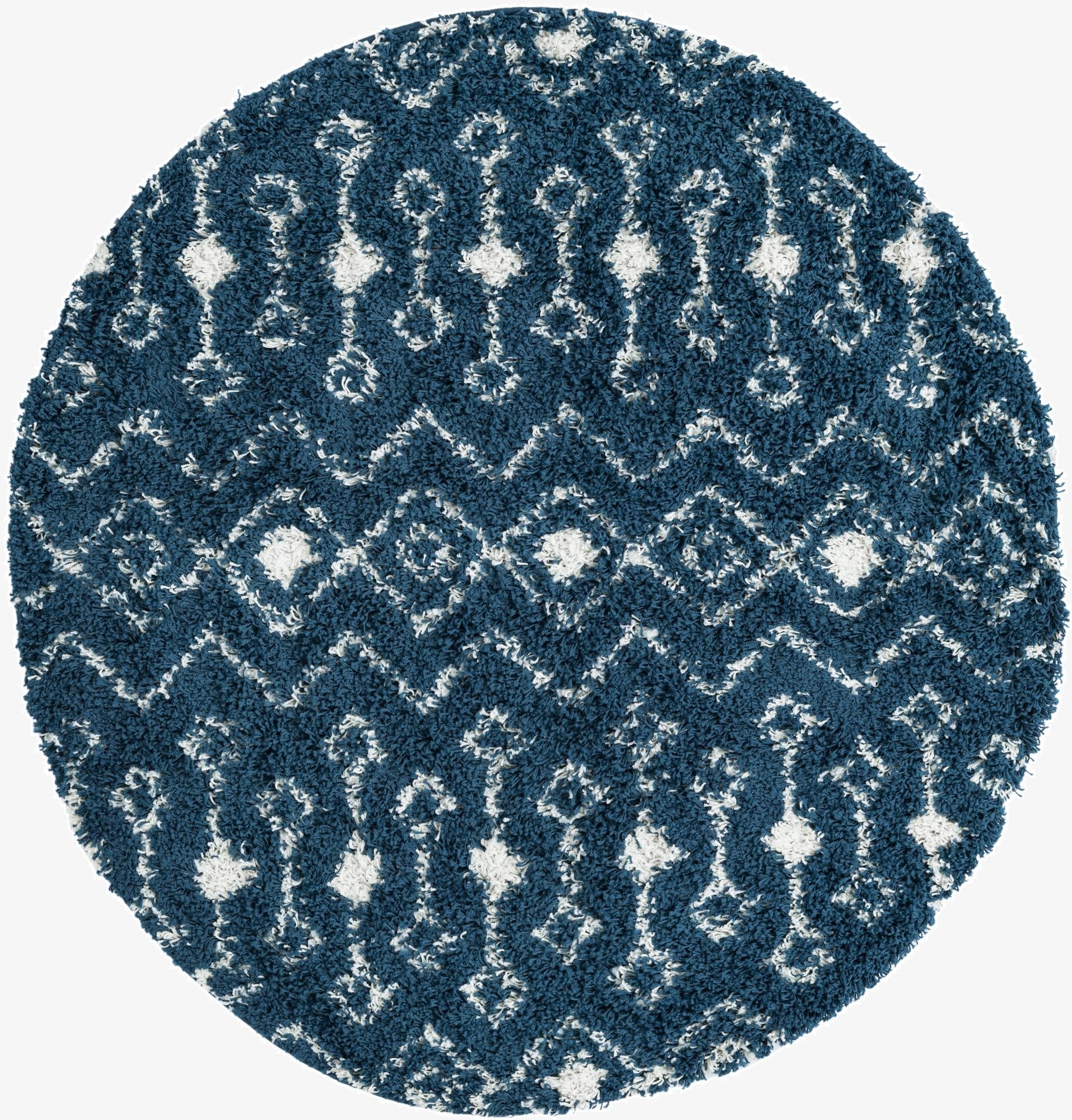  5' 3 x 5' 3 Moroccan Trellis Shag Round Rug