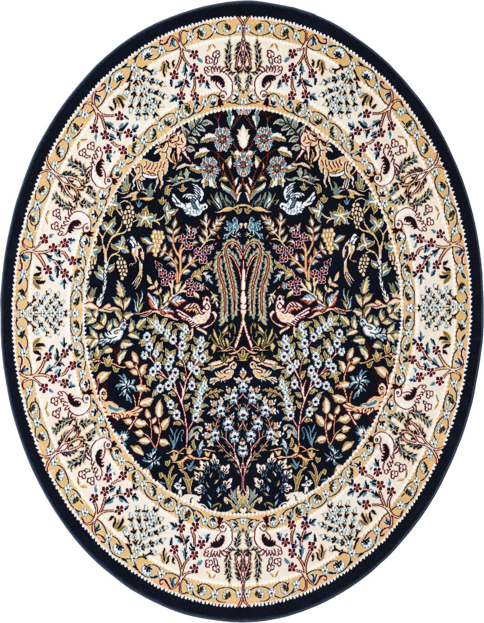 Primary image  5' 3 x 5' 3 Nain Design Round Rug