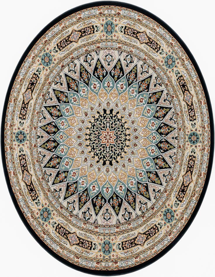 Detail image of  7' x 7' Nain Design Round Rug