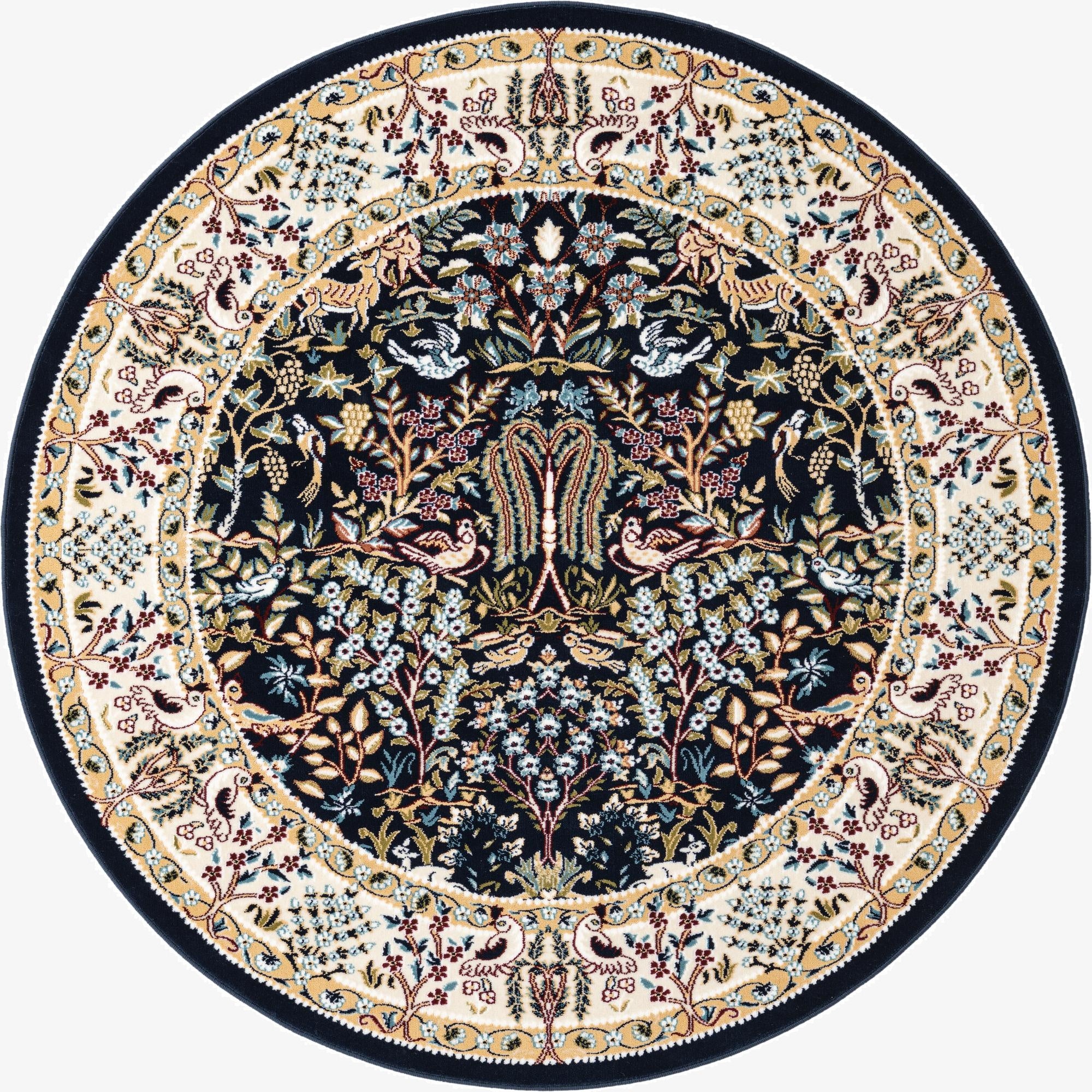 Primary image  5' 3 x 5' 3 Nain Design Round Rug