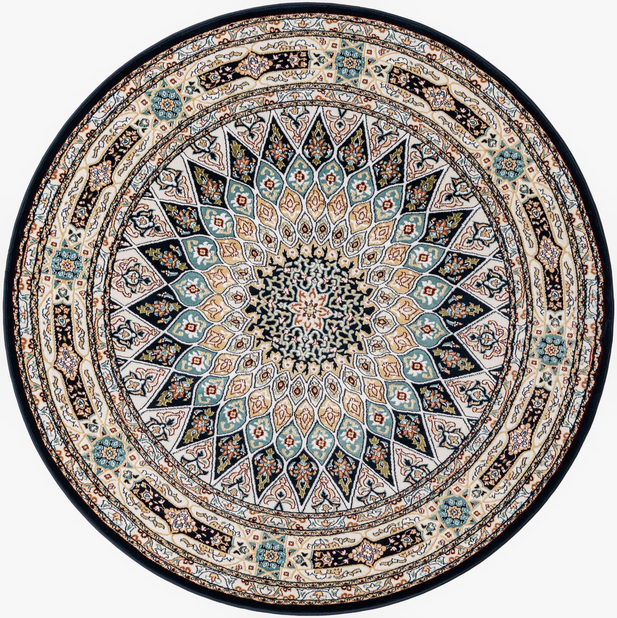  6' x 6' Nain Design Round Rug