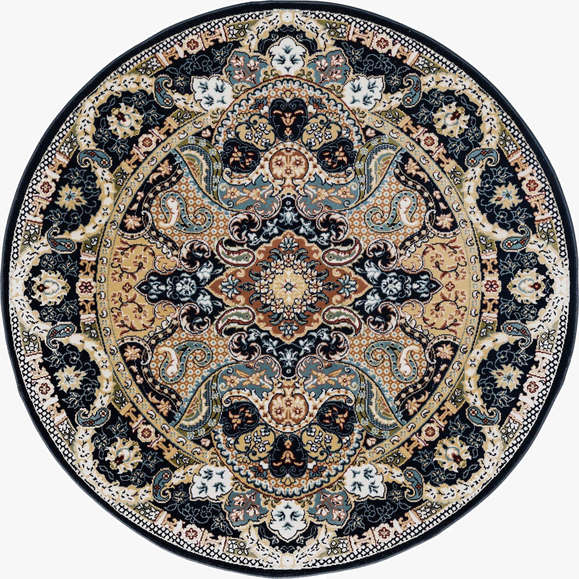 5' 3 x 5' 3 Nain Design Round Rug