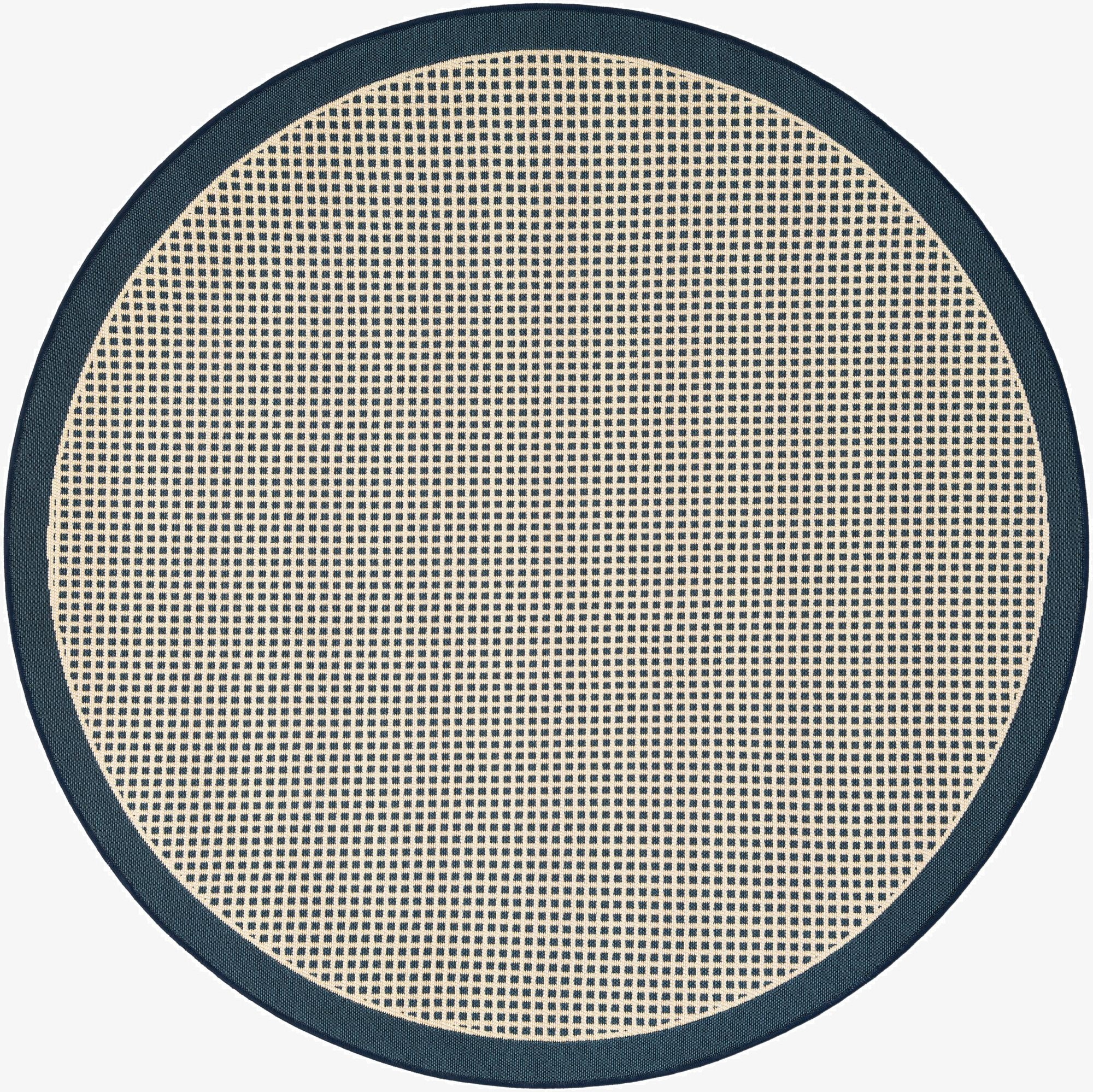  5' x 5'  Washable Border Indoor / Outdoor Round Rug