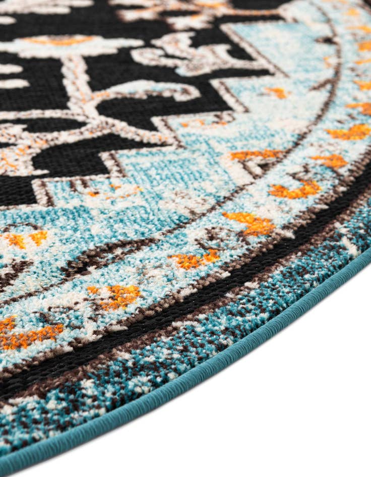 Detail image of  3' x 3'  Washable Casablanca Indoor / Outdoor Round Rug