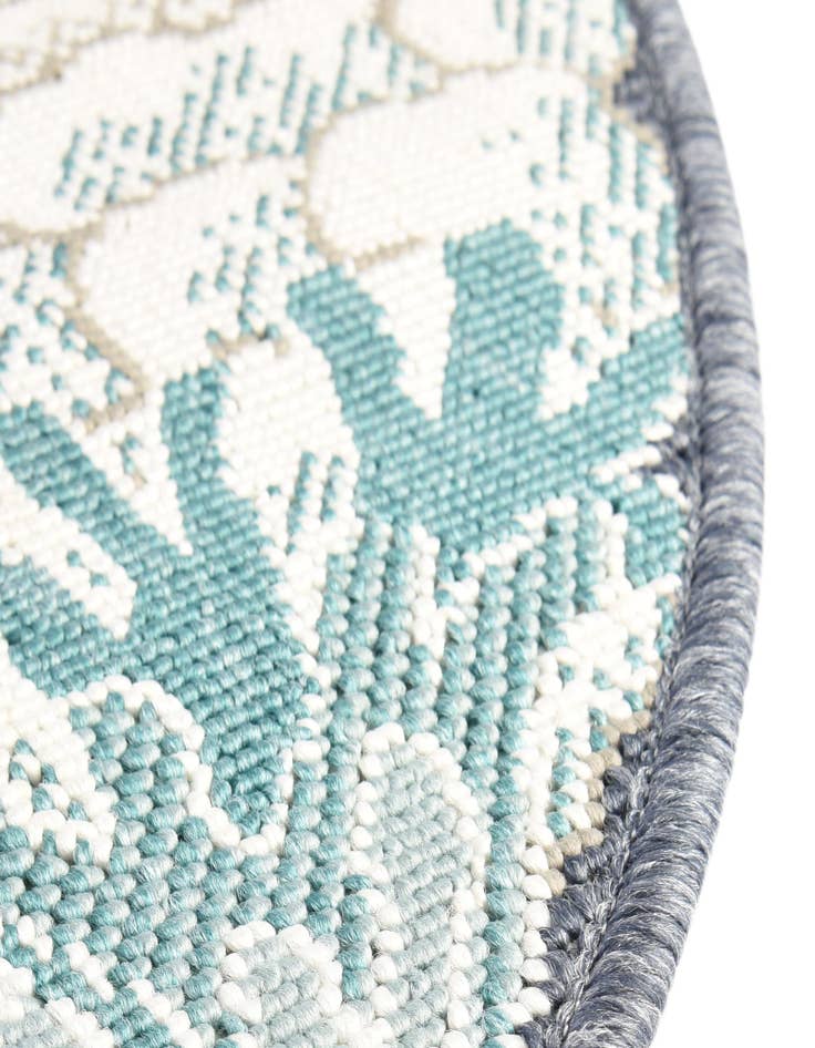 Detail image of  4' x 4'  Washable Coastal Indoor / Outdoor Round Rug