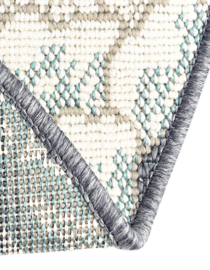 Detail image of  4' x 4'  Washable Coastal Indoor / Outdoor Round Rug