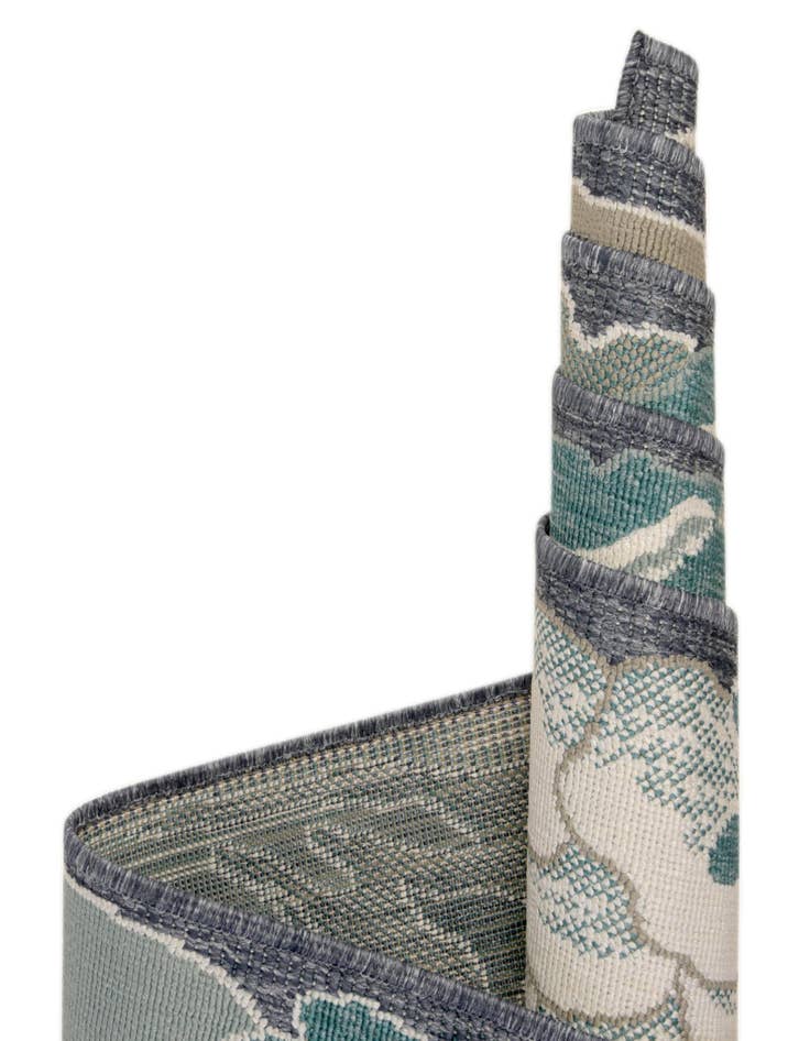 Detail image of  4' x 4'  Washable Coastal Indoor / Outdoor Round Rug