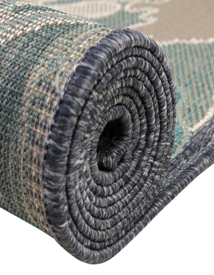 Detail image of  4' x 4'  Washable Coastal Indoor / Outdoor Round Rug