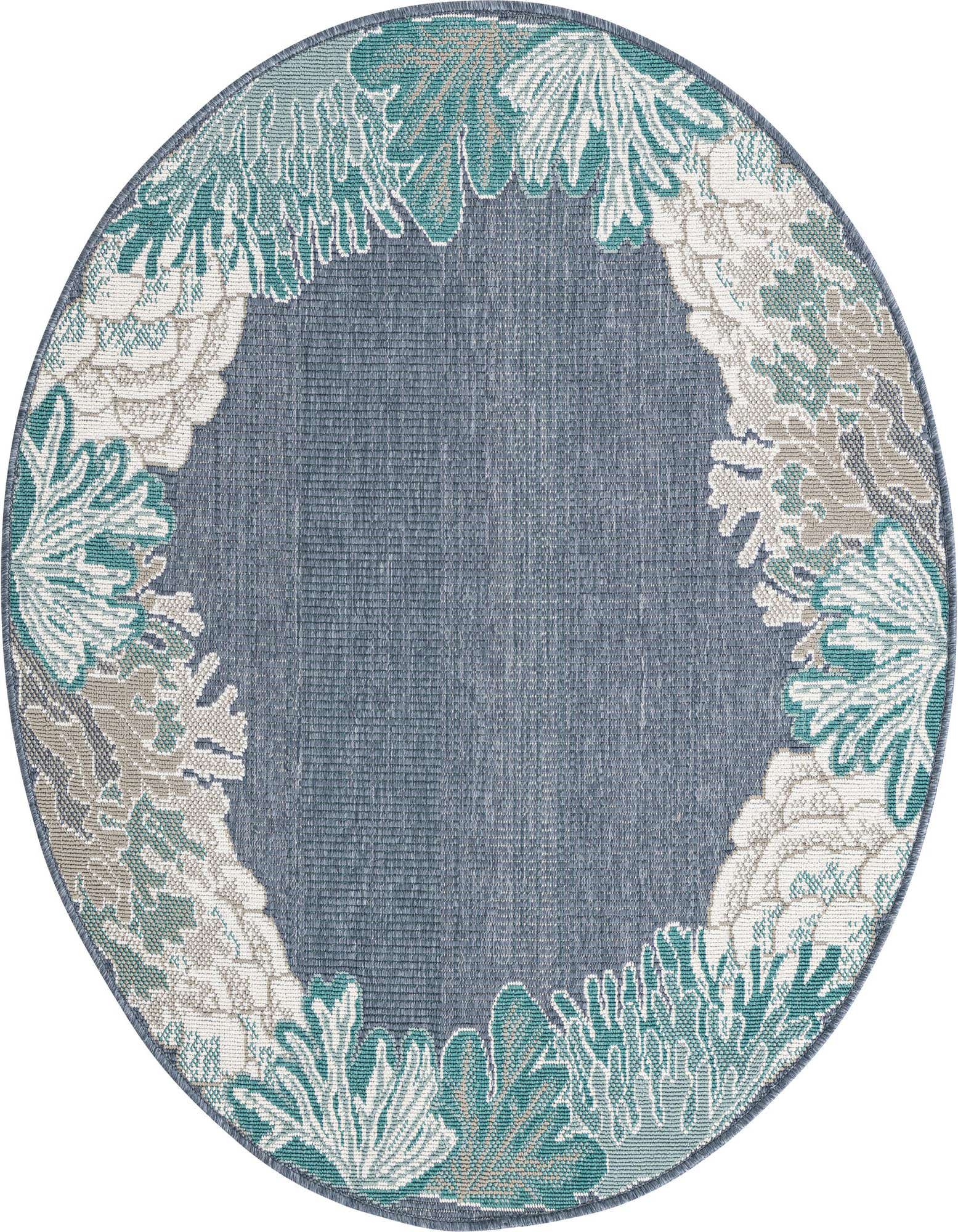 Primary image  4' x 4'  Washable Coastal Indoor / Outdoor Round Rug