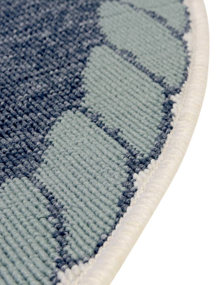 Detail image of  5' 3 x 5' 3  Washable Coastal Indoor / Outdoor Round Rug