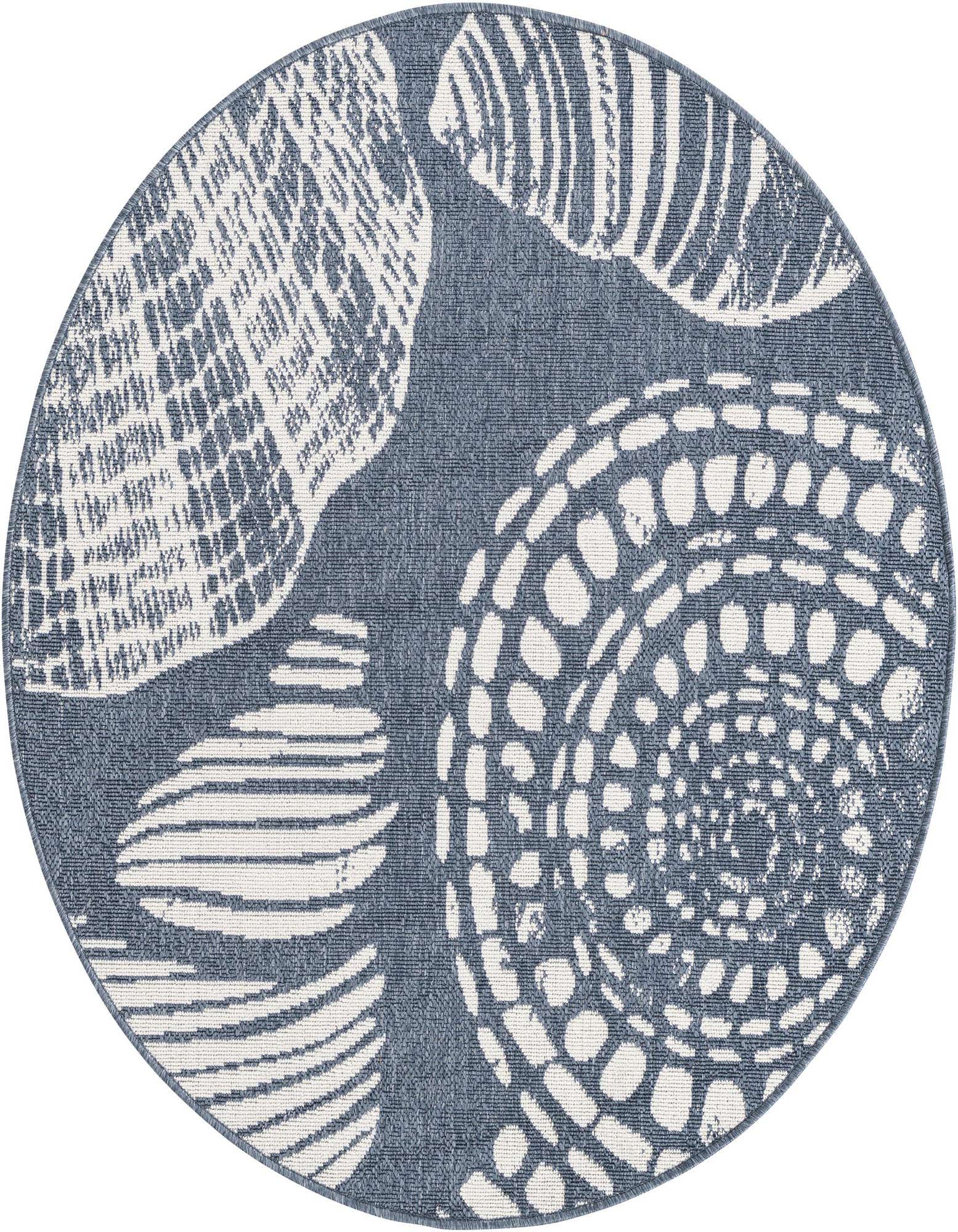 Primary image  4' x 4'  Washable Coastal Indoor / Outdoor Round Rug