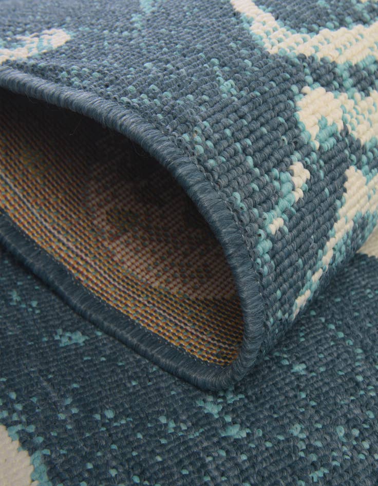 Detail image of  4' x 4'  Washable Coastal Indoor / Outdoor Round Rug