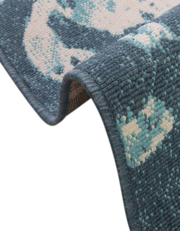 Detail image of  4' x 4'  Washable Coastal Indoor / Outdoor Round Rug