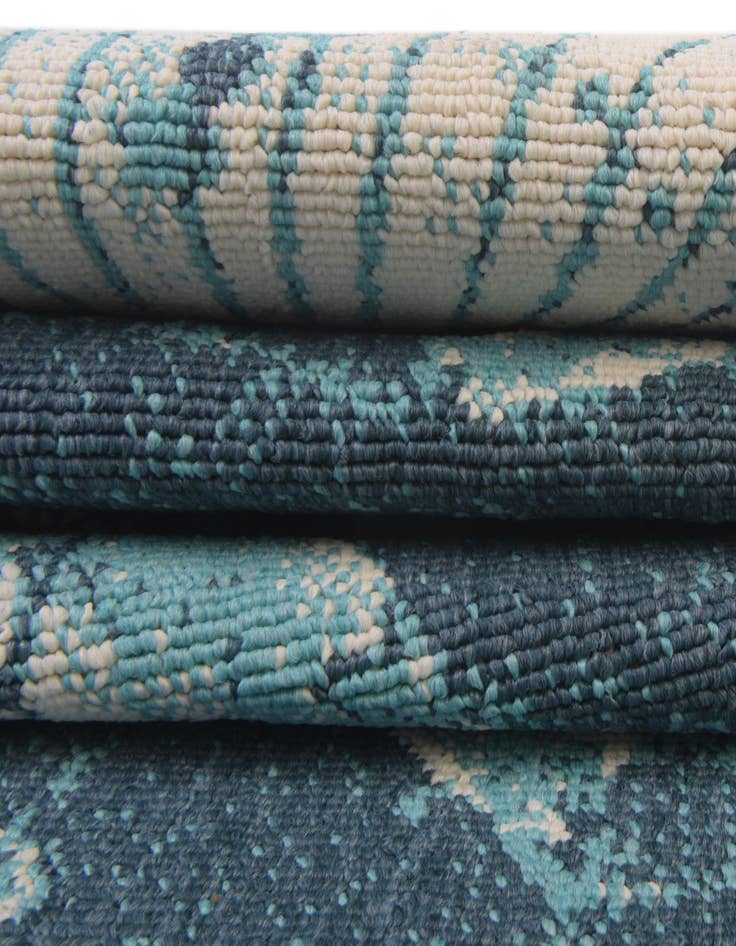 Detail image of  4' x 4'  Washable Coastal Indoor / Outdoor Round Rug