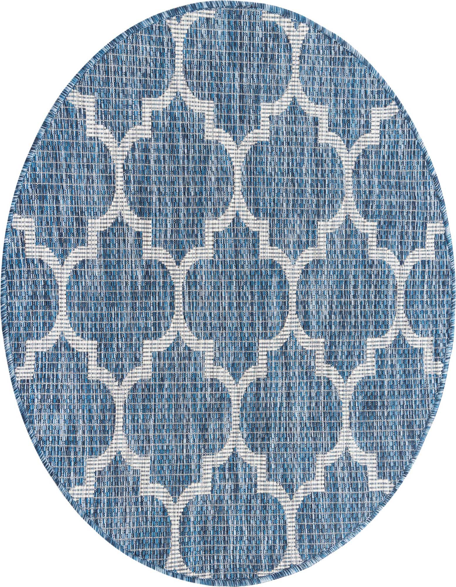 Primary image  3' x 3'  Washable Lattice Indoor / Outdoor Round Rug