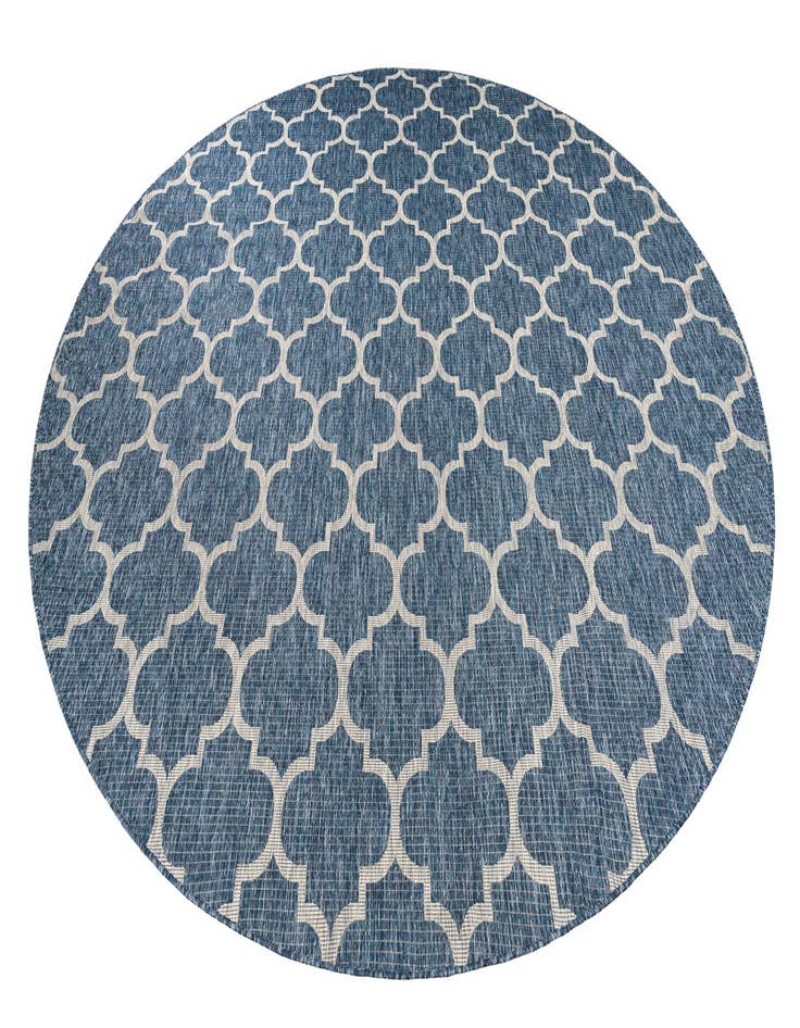 Detail image of  12' x 12'  Washable Lattice Indoor / Outdoor Round Rug