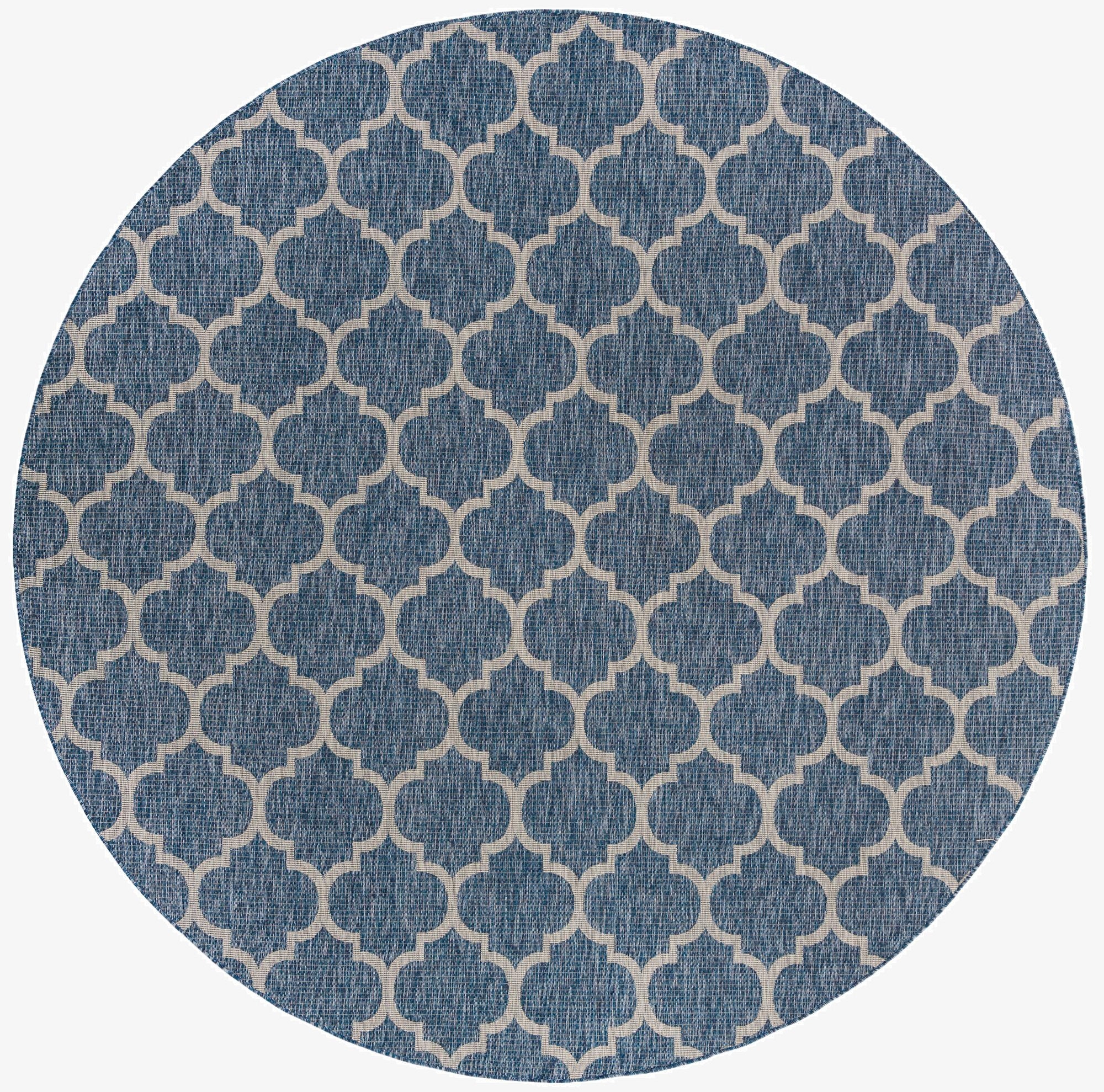 10' 8 x 10' 8  Washable Lattice Indoor / Outdoor Round Rug