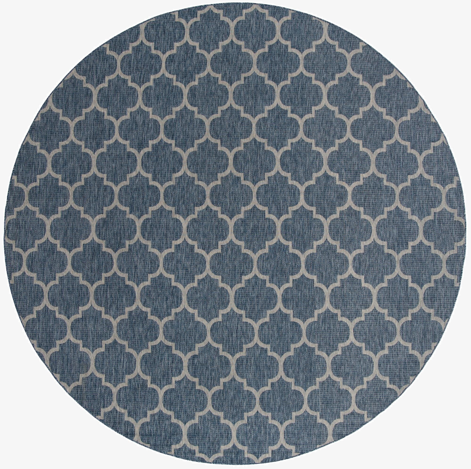 13' x 13'  Washable Lattice Indoor / Outdoor Round Rug