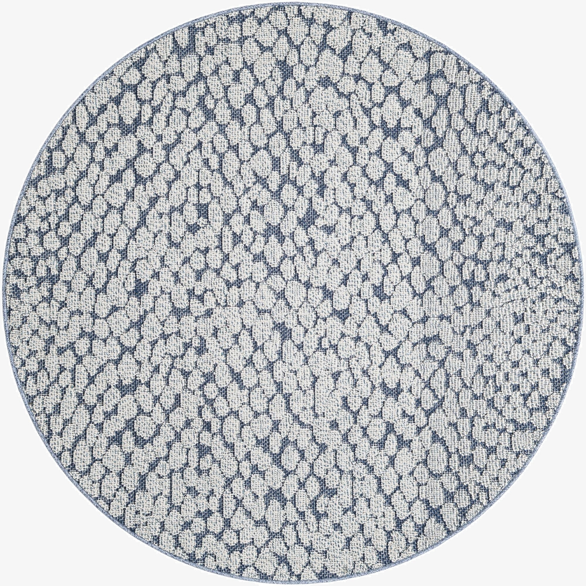  5' 3 x 5' 3  Washable Safari Indoor / Outdoor Round Rug
