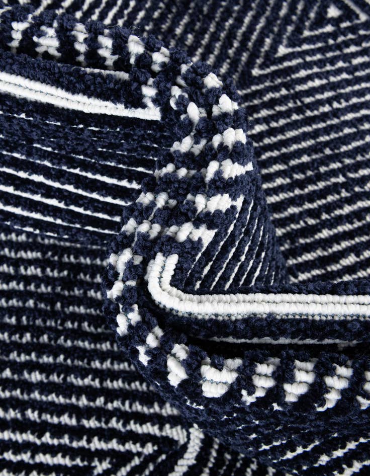 Detail image of  3' x 3'  Washable Sabrina Soto Indoor / Outdoor Round Rug