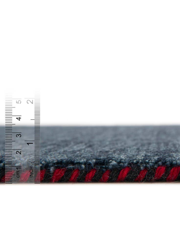 Detail image of 6' 7 x 6' 7 Hand Knotted Solid Gabbeh Wool Round Rug