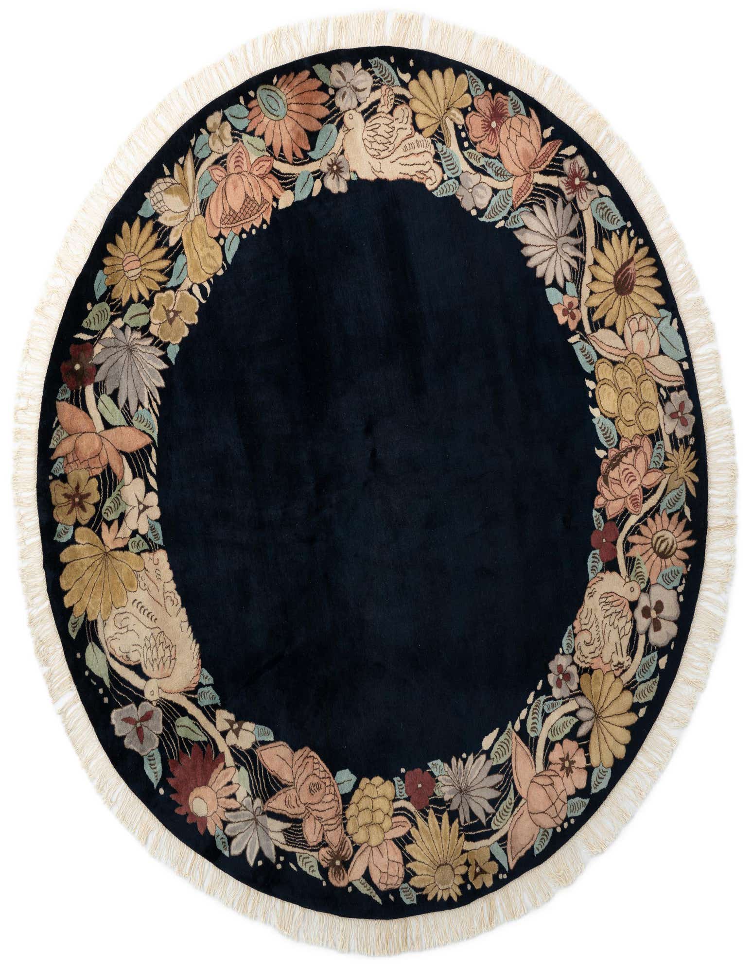 Primary image  6' 7 x 6' 7  Hand Knotted Tibet Oriental Wool Round Rug