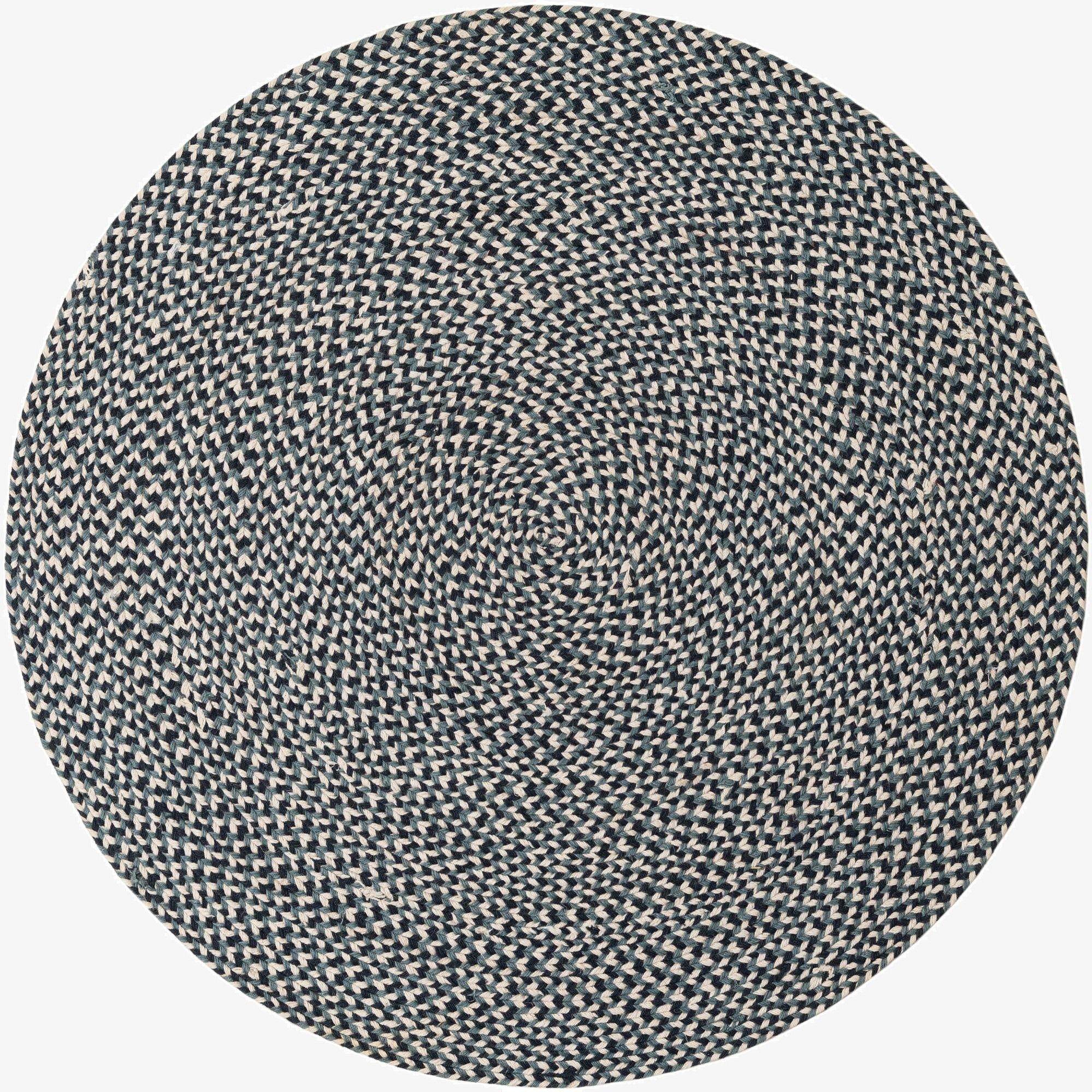  4' 1 x 4' 1  Hand Tweed Braided Jute Round Rug