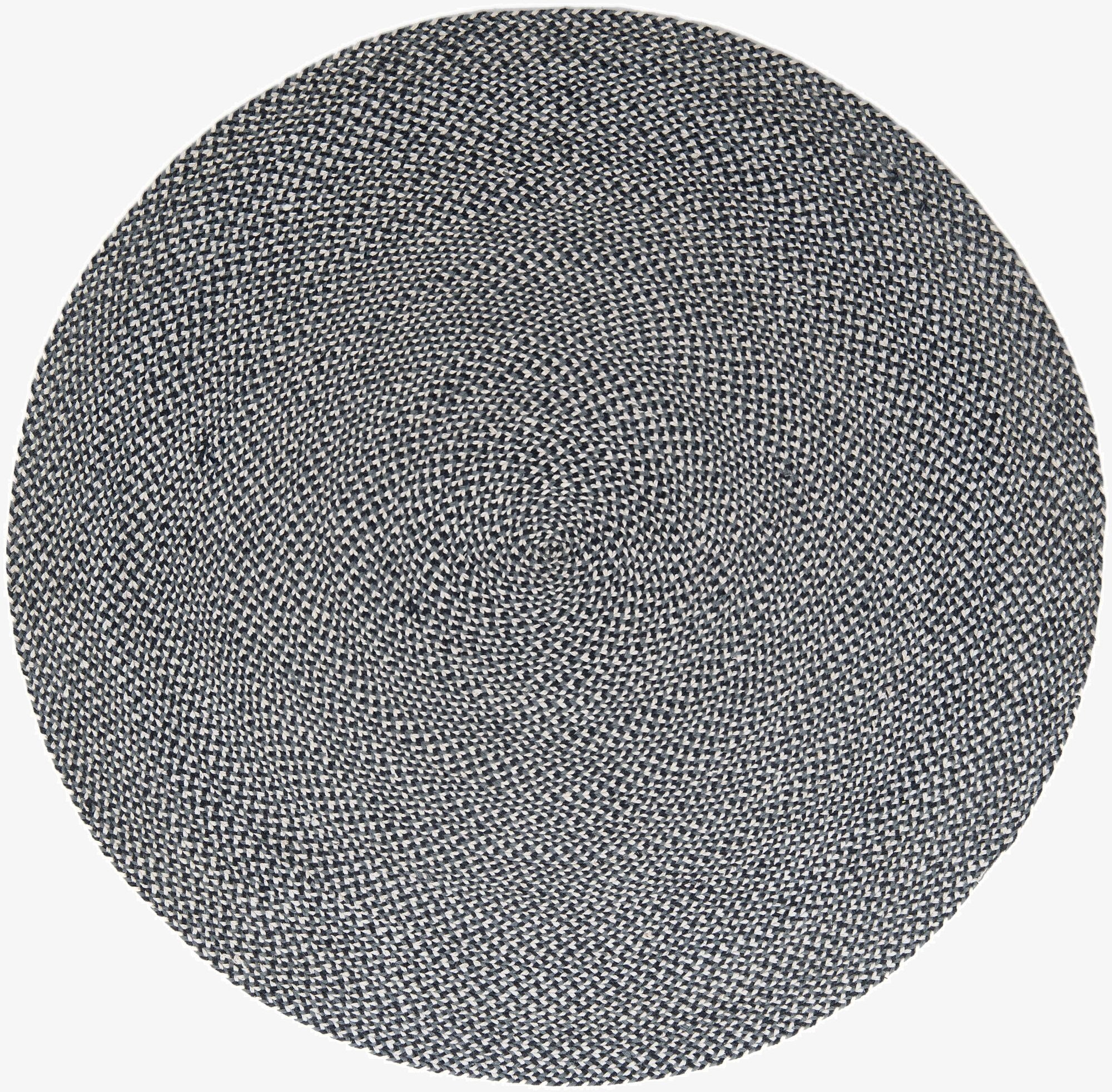  6' 1 x 6' 1  Hand Tweed Braided Jute Round Rug