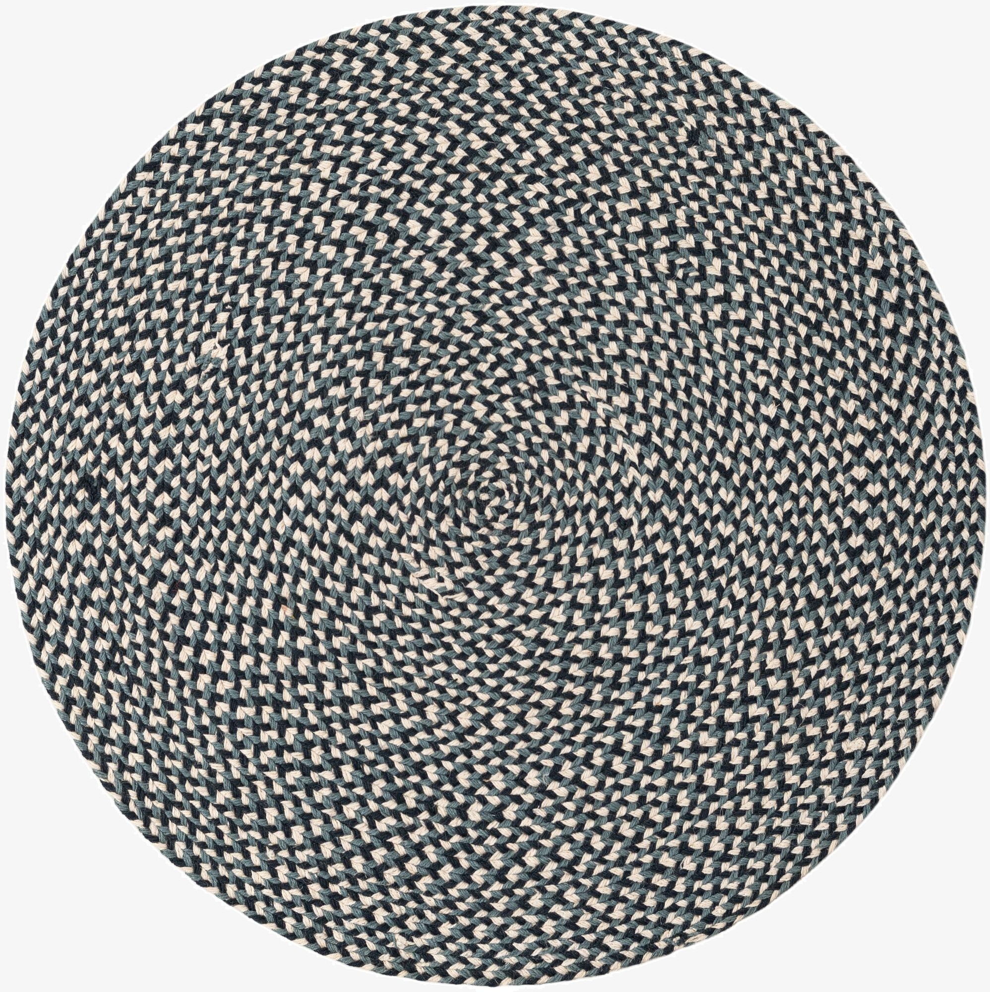  3' 1 x 3' 1  Hand Tweed Braided Jute Round Rug
