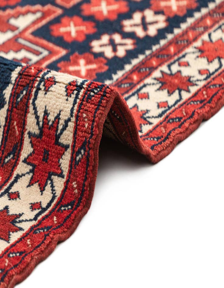 Detail image of  3' 3 x 6'  Hand Knotted Anatolian Oriental Wool Runner Rug