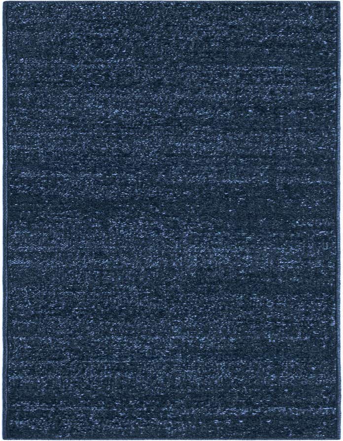 A 6 ft runner rug from the Angelica collection in a deep navy blue, featuring a textured, solid modern design.