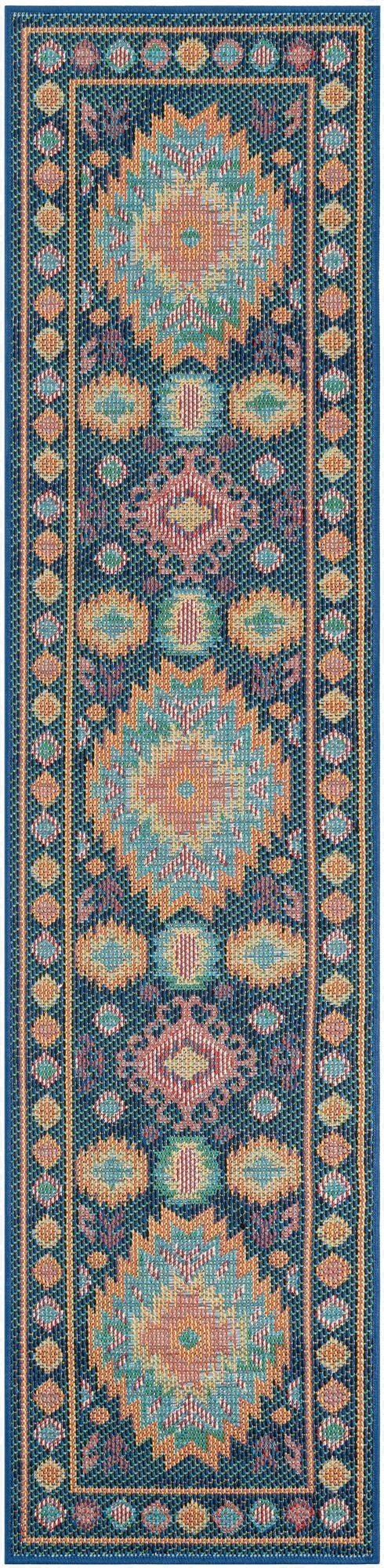  2' x 8'  Washable Baja Indoor / Outdoor Runner Rug