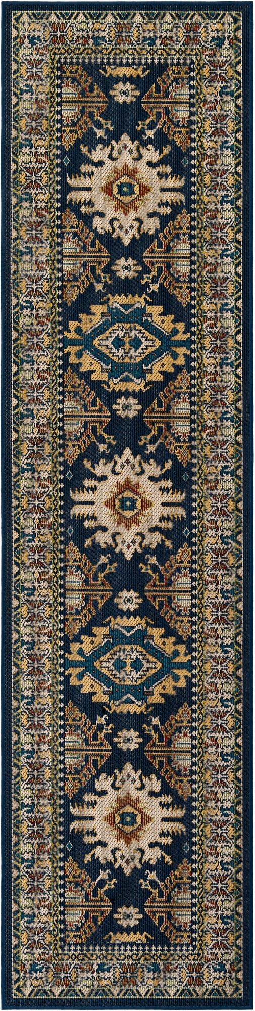  2' 7 x 10'  Washable Baja Indoor / Outdoor Runner Rug