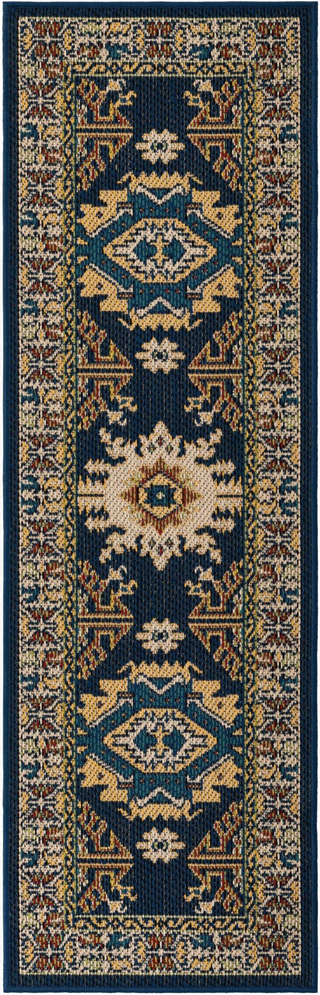  2' x 6'  Washable Baja Indoor / Outdoor Runner Rug