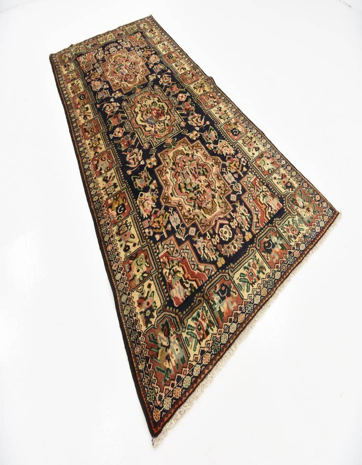 Detail image of 4' 10 x 9' 9 Hand Knotted Bakhtiar Persian Wool Runner Rug