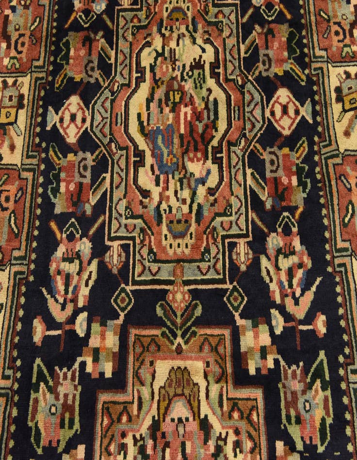 Detail image of 4' 10 x 9' 9 Hand Knotted Bakhtiar Persian Wool Runner Rug