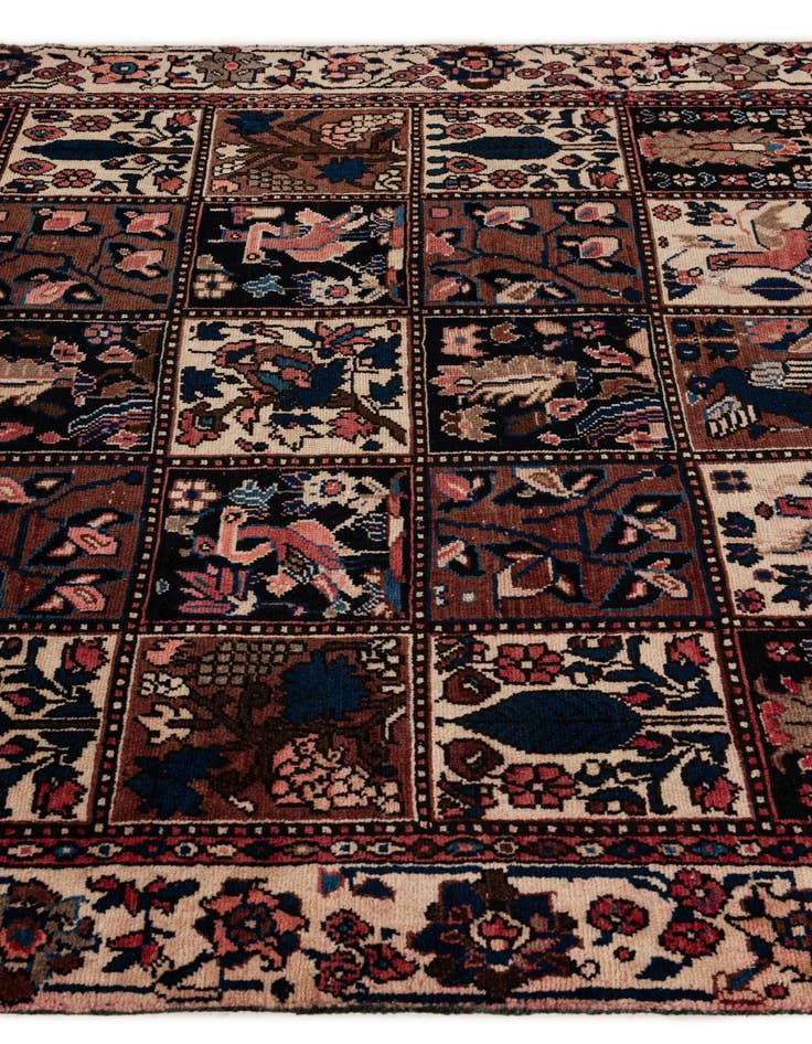 Detail image of  5' 1 x 9' 7  Hand Knotted Bakhtiar Persian Wool Runner Rug