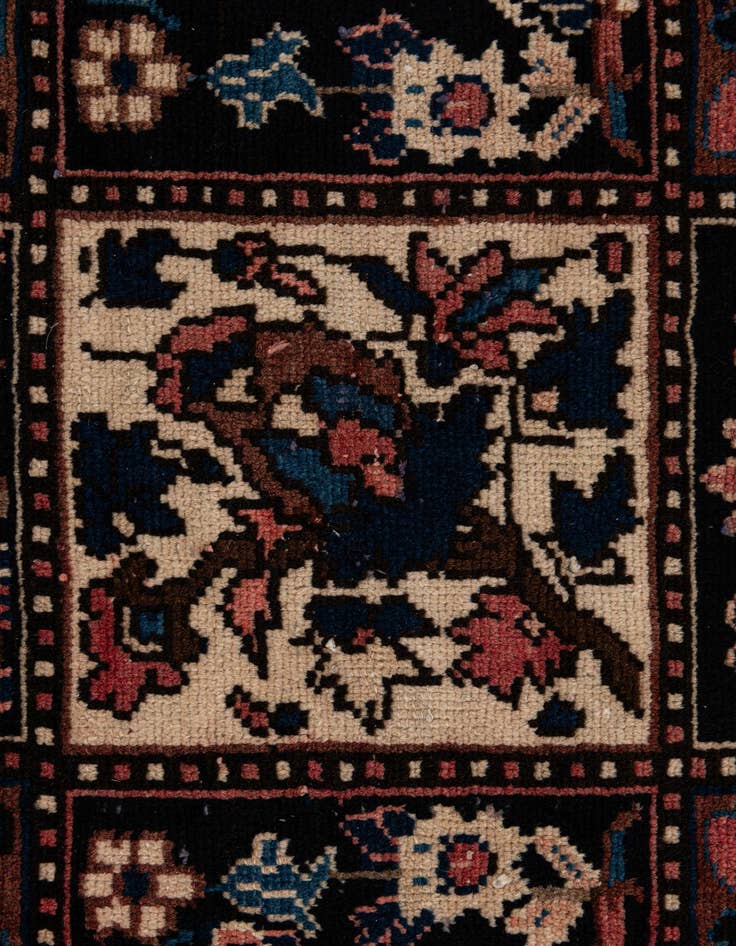 Detail image of  5' 1 x 9' 7  Hand Knotted Bakhtiar Persian Wool Runner Rug