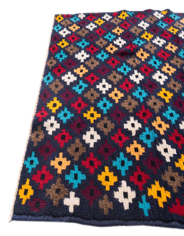 Detail image of  2' 10 x 10'  Hand Knotted Balouch Wool Runner Rug