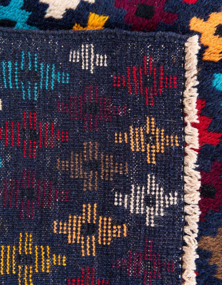 Detail image of  2' 10 x 10'  Hand Knotted Balouch Wool Runner Rug