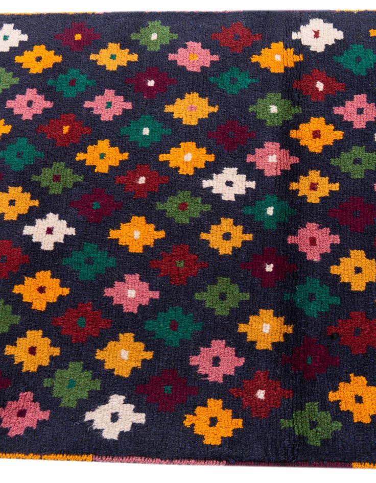 Detail image of  2' 8 x 9' 10  Hand Knotted Balouch Wool Runner Rug