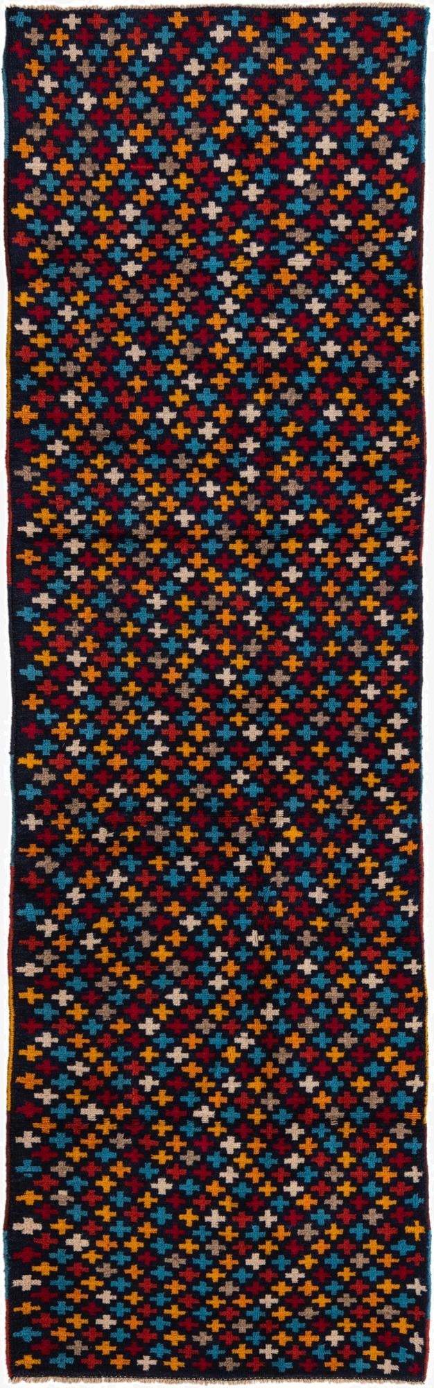  2' 9 x 10' 1  Hand Knotted Balouch Wool Runner Rug