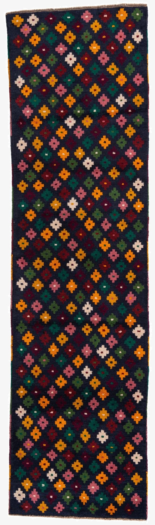  2' 8 x 9' 10  Hand Knotted Balouch Wool Runner Rug