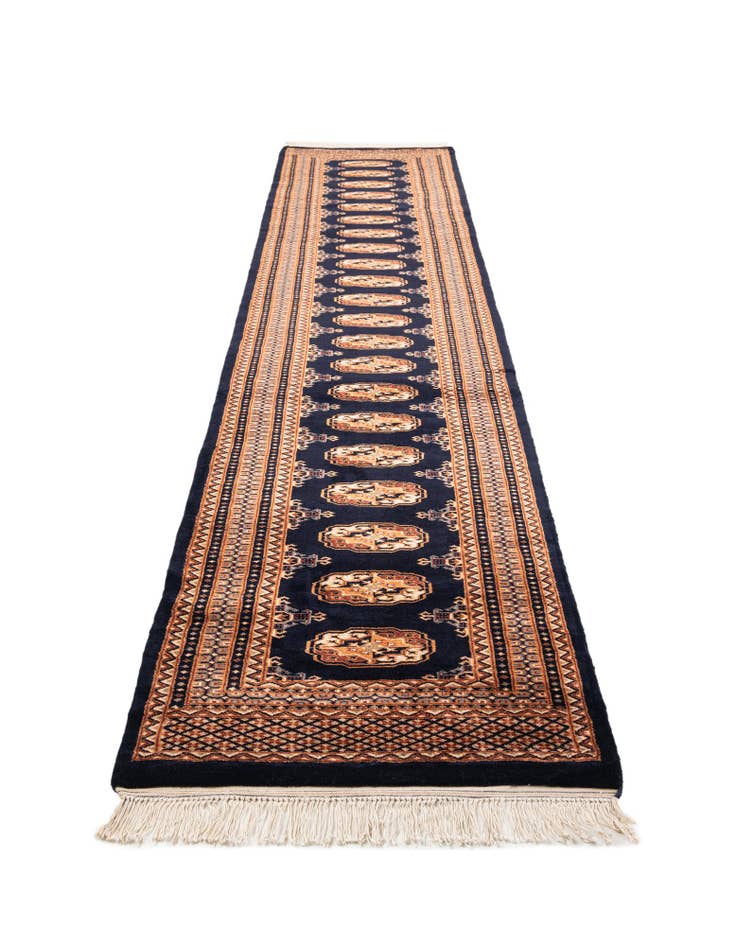 Detail image of  2' 7 x 12' 4  Hand Knotted Bokhara Oriental Wool Runner Rug