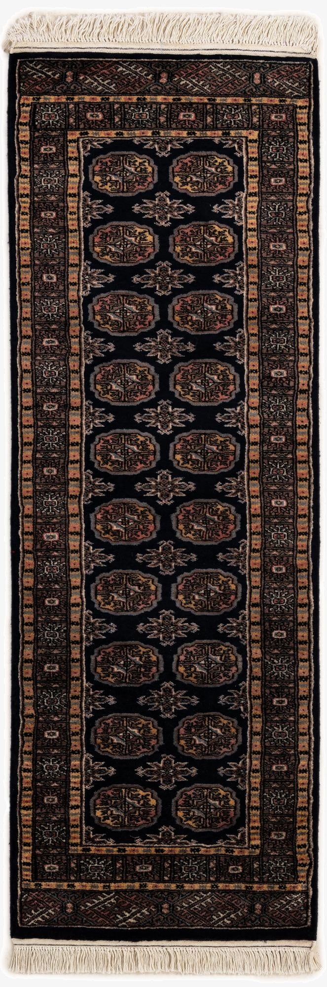  2' 1 x 6' 2  Hand Knotted Bokhara Oriental Wool Runner Rug