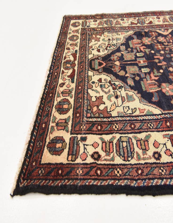 Detail image of 3' 8 x 9' 8 Hand Knotted Borchelu Persian Wool Runner Rug