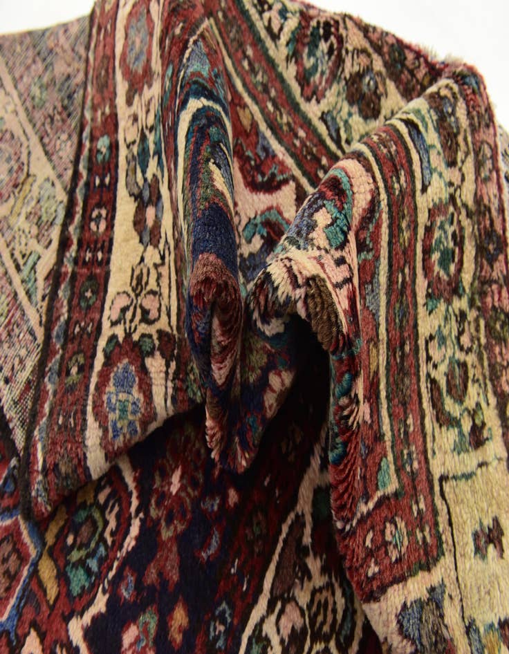 Detail image of  3' 7 x 10'  Hand Knotted Borchelu Persian Wool Runner Rug