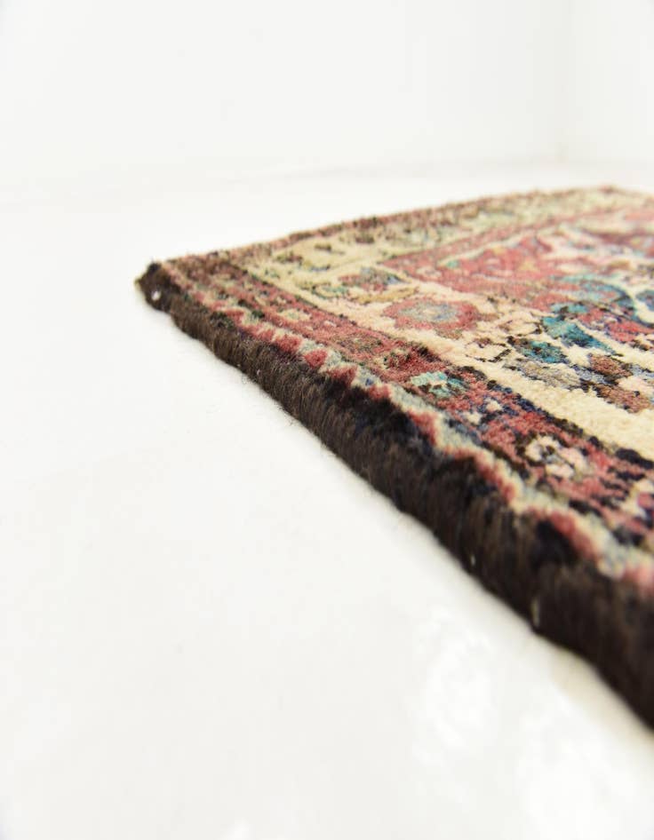 Detail image of  3' 7 x 10'  Hand Knotted Borchelu Persian Wool Runner Rug